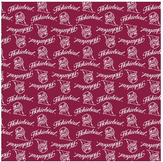 Virginia Tech Hookies NCAA College Mini Packed Logo Sykel Enterprises Cotton Fabric VT-1390