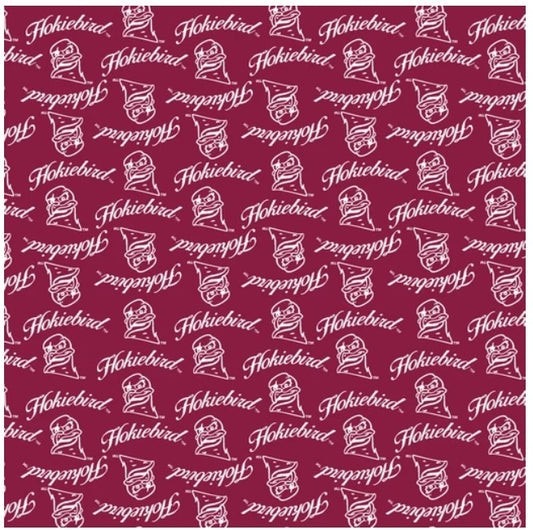 Virginia Tech Hookies NCAA College Mini Packed Logo Sykel Enterprises Cotton Fabric VT-1390