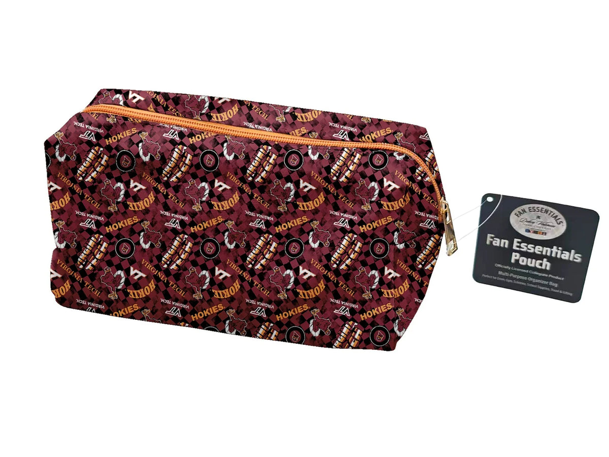 Virginia Tech Hookies NCAA Collegiate Bag Pouch Large Medium and Wristlet Collection Sykel Enterprises VT-5006