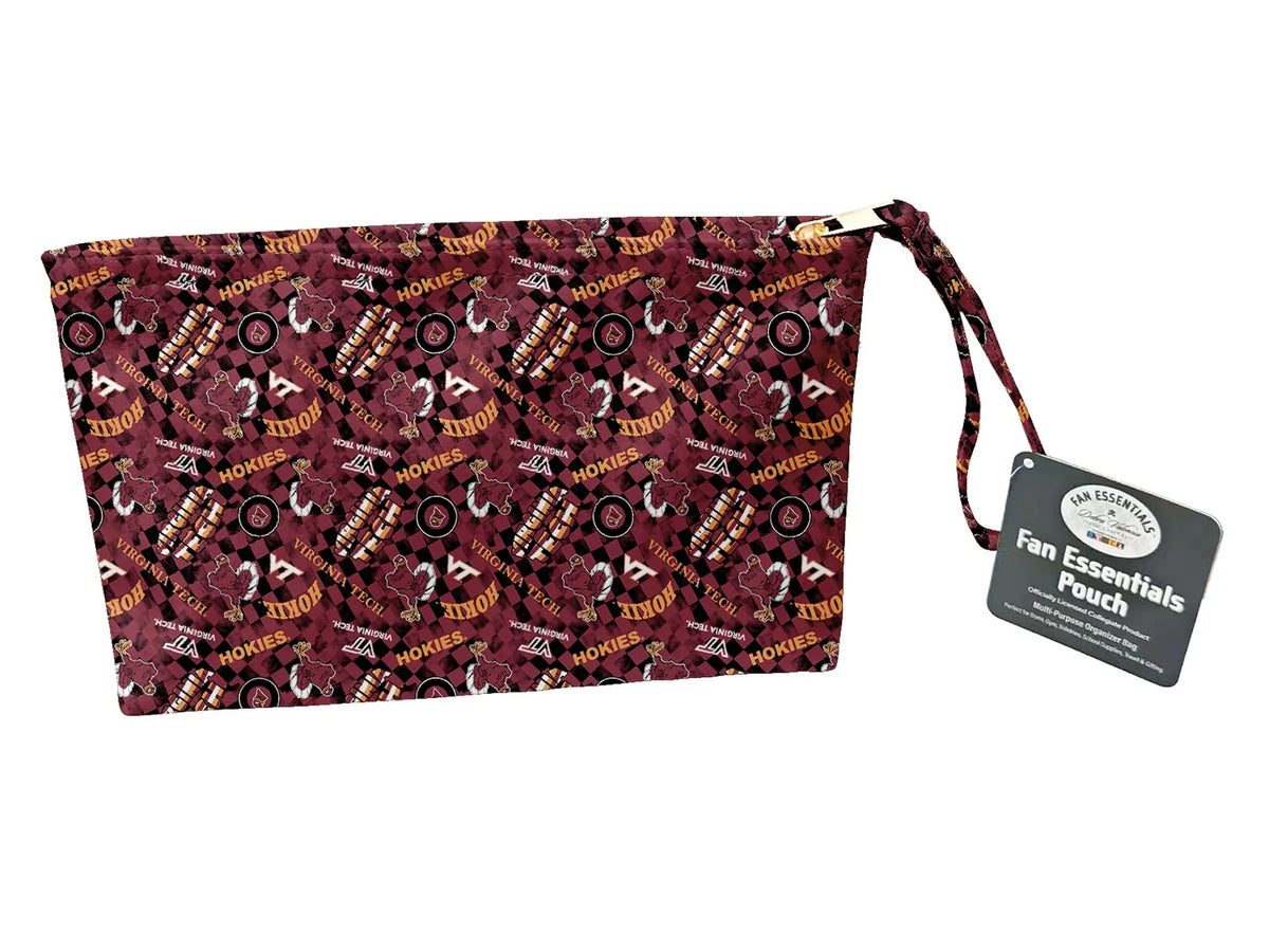 Virginia Tech Hookies NCAA Collegiate Bag Pouch Large Medium and Wristlet Collection Sykel Enterprises VT-5006