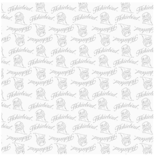 Virginia Tech Hookies NCAA College White on White Mini Pigment Print Sykel Enterprises Cotton Fabric VT-1393-W