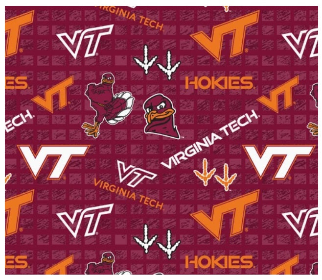 Virginia Tech NCAA College JERSEY KNIT Sykel Enteprises Polyester Spandex Fabric VT-1401
