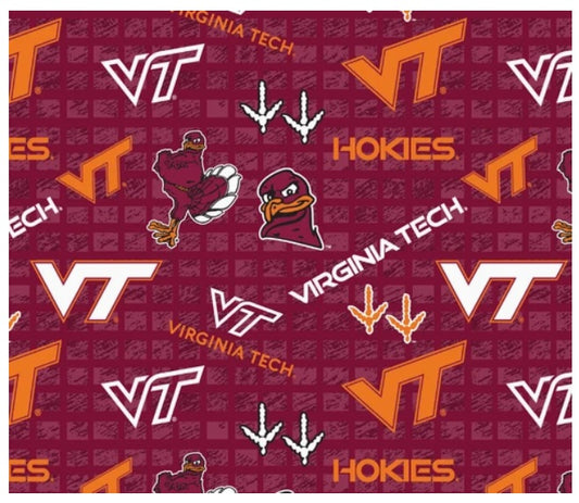 Virginia Tech NCAA College JERSEY KNIT Sykel Enteprises Polyester Spandex Fabric VT-1401