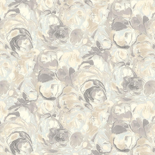 Vortex 118" Wide back Paint Swirls First Light Cream Goldi L. Studio Henry Glass Cotton Fabric