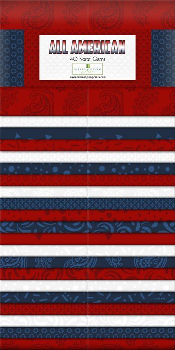 All American 2.5" Strips Karat Gems Wilmington Prints Cotton Fabric