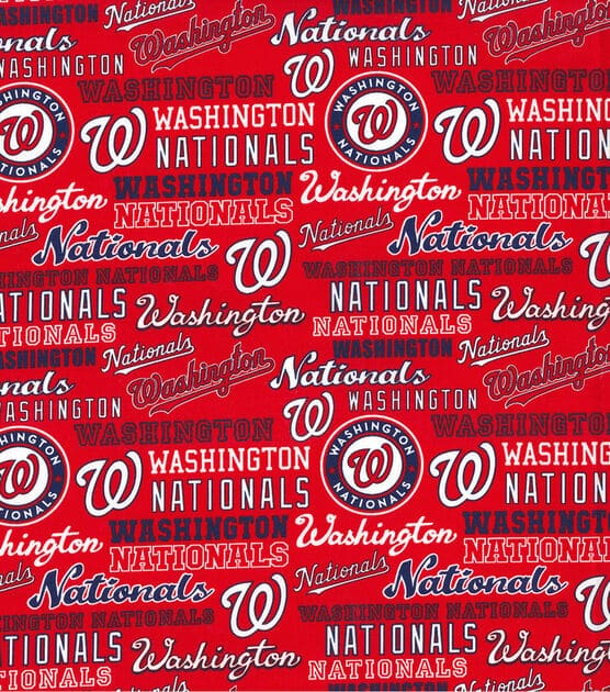 Washington Nationals MLB Baseball Words Text Fabric Traditions Cotton Fabric