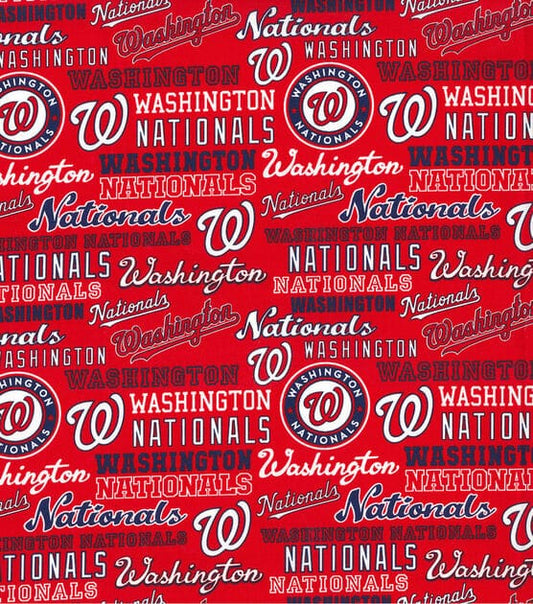 Washington Nationals MLB Baseball Words Text Fabric Traditions Cotton Fabric