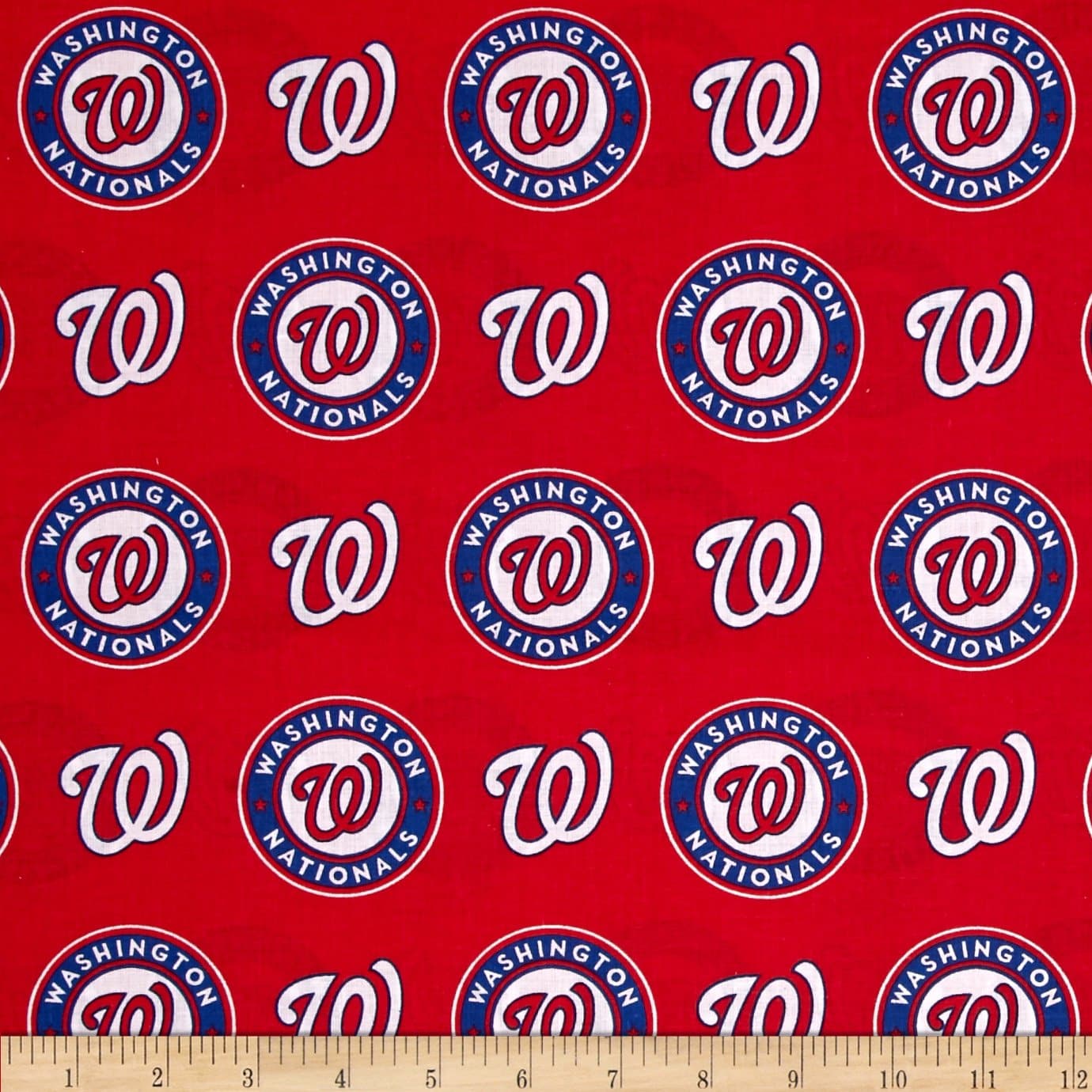 Washington Nationals MLB Baseball Logo and Name Fabric Traditions Cotton Fabric