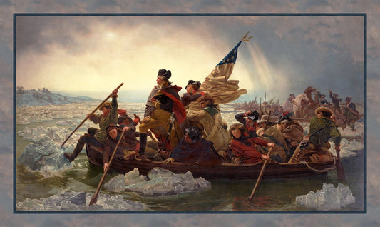 Washington Crossing Patriotic Extra Large Painting Panel 72" Funny Girl Leutze Artwork Studio E Cotton Fabric SE-9371P-103