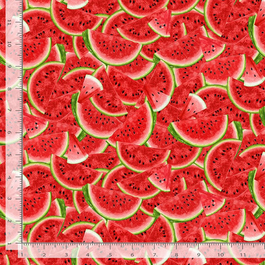 Watermelon Party Packed Watermelon Slices Multi Timeless Treasures Cotton Fabric