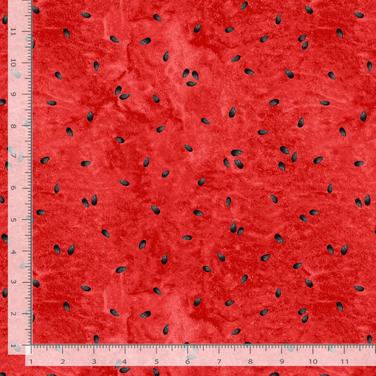 Watermelon Party Watermelon Seeds Red Timeless Treasures Cotton Fabric