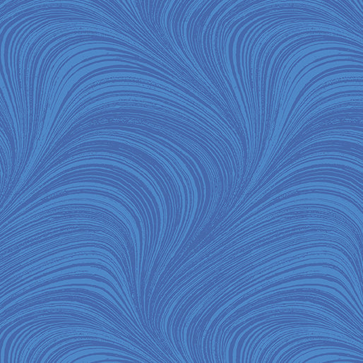 Wave Texture 108” Wide Back Medium Blue Jackie Robinson Benartex Cotton Fabric