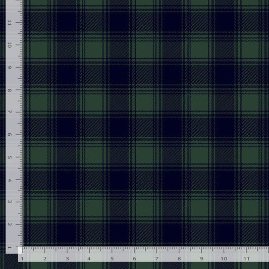 Welcome Winter Buffalo Plaid Green Blue Katie Hennagir Timeless Treasures Cotton Fabric TT-KATIE-CD4268-GREEN