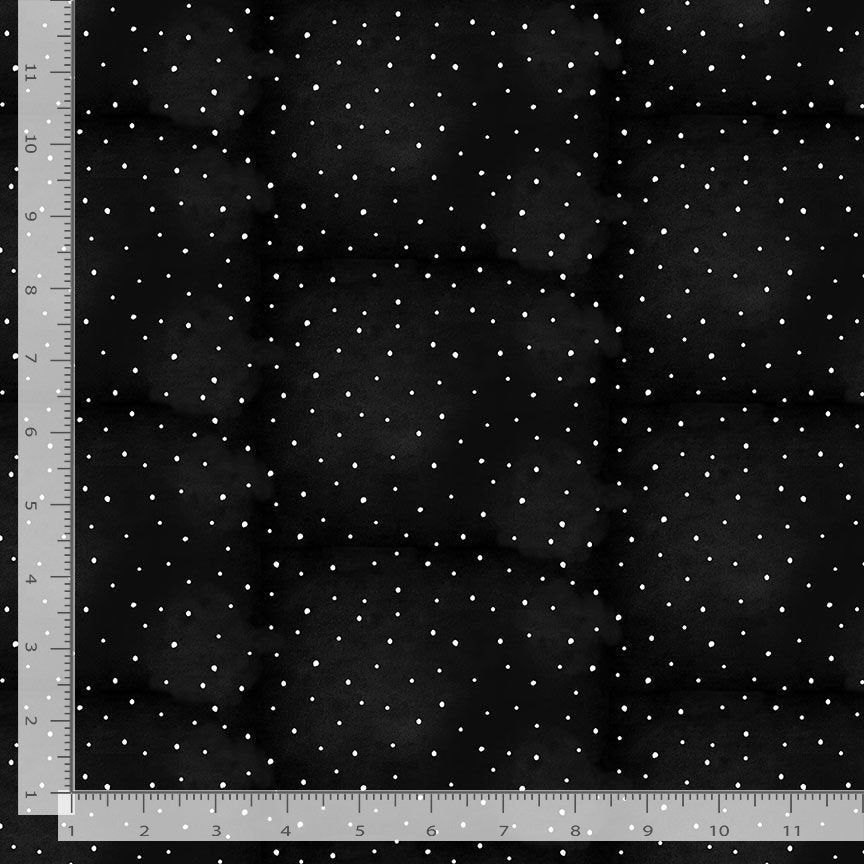 Welcome Winter White Dots Black Katie Hennagir Timeless Treasures Cotton Fabric TT-KATIE-CD4267-BLACK