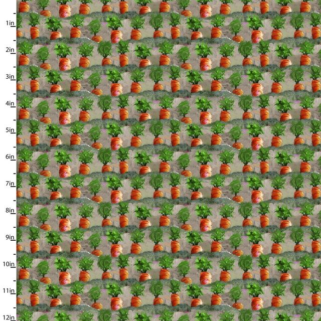 Welcome to the Funny Farm Carrots Connie Haley 3 Wishes Cotton Fabric