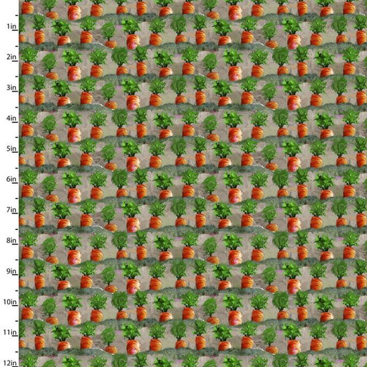 Welcome to the Funny Farm Carrots Connie Haley 3 Wishes Cotton Fabric