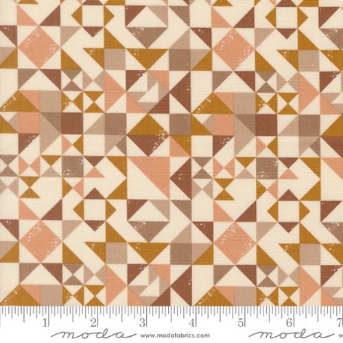 Wellspring Quilt Blocked Geometrics Eggshell Stephanie Sliwinski Fancy That Design House Moda Cotton Fabric MD-45673-11