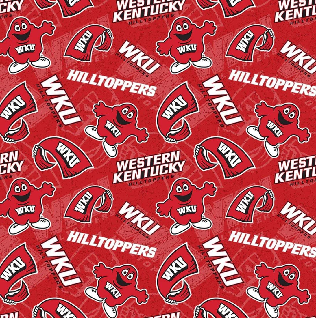 Western Kentucky Hilltoppers NCAA College Tone Tone Sykel Cotton Fabric