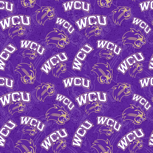 Western Carolina Catamounts NCAA College Tone on Tone Sykel Enterprises Cotton Fabric WCA-1178