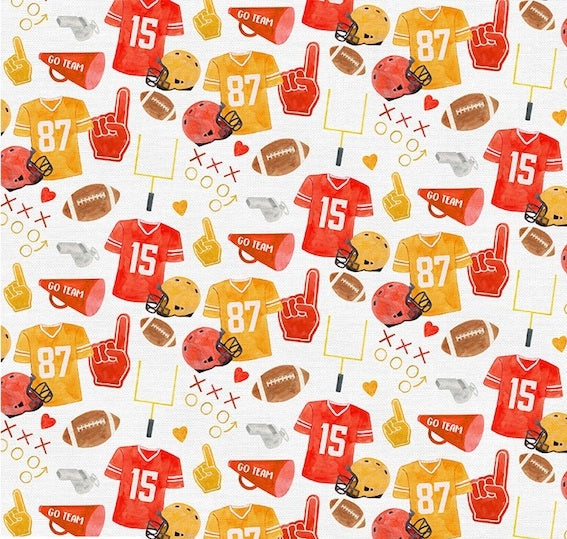 What a Catch Season 3 Game Day White Paintbrush Studios Cotton Fabric PBS-120-25427