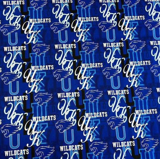 Kentucky Wildcats NCAA College Letters Sykel Cotton Fabric KY-1372