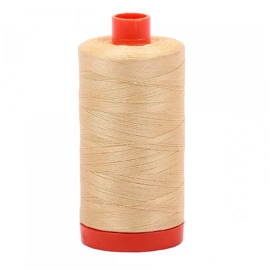 Wheat Cream Aurifil Cotton Quilting Thread Solid 50wt 1300m 1422yds Aurifil AF-A1050-2125