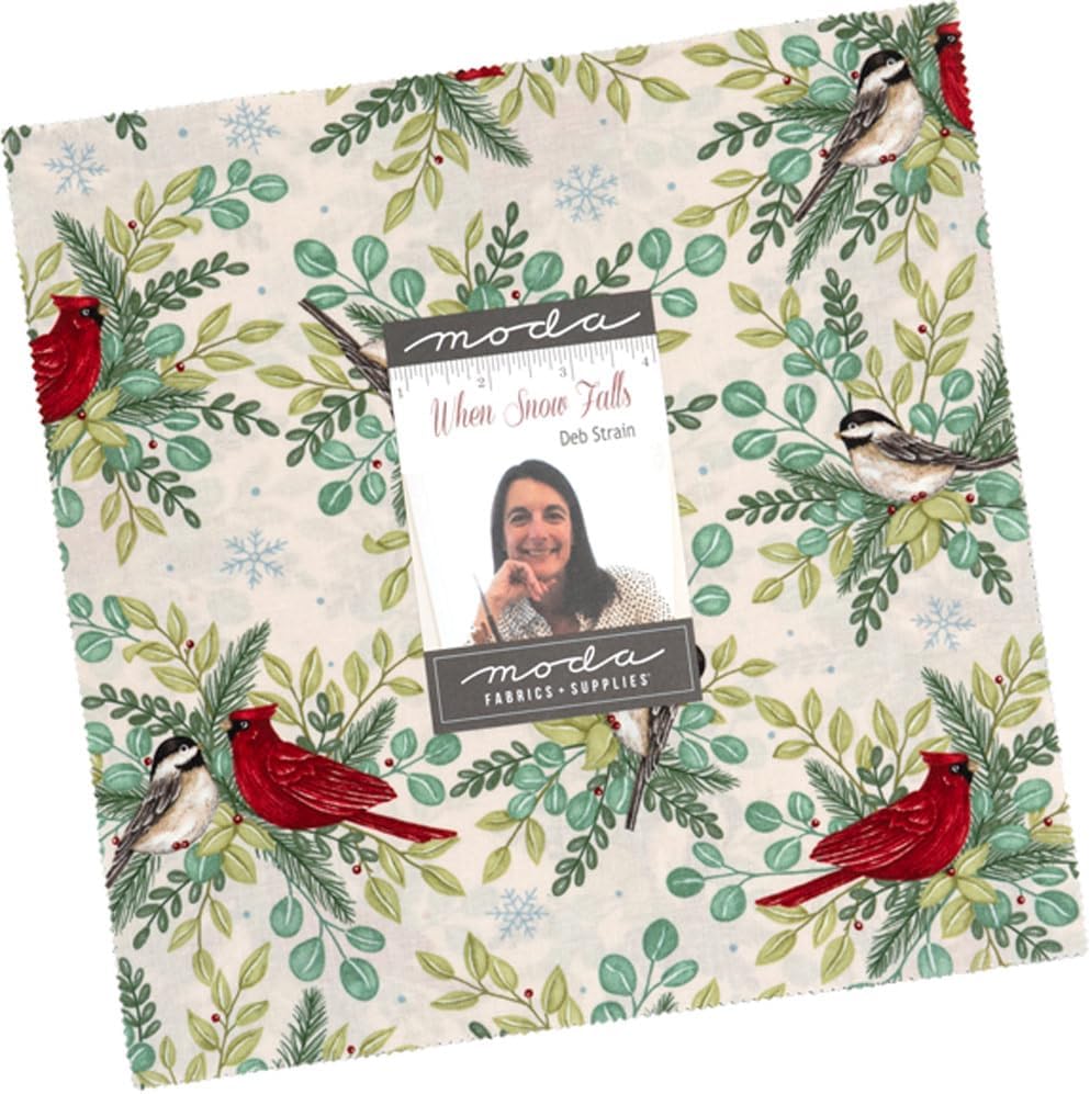 When the Snow Falls 10" Squares Layer Pack 42pcs Deb Strain Moda Fabrics Cotton Fabric MD-56170LC