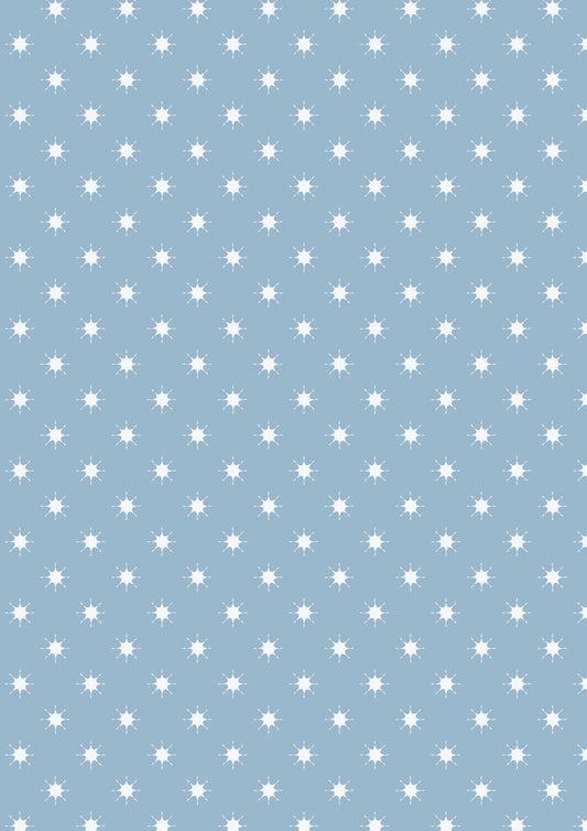 Where the Sky Dances Little Stars Blue Gray with Pearl Lewis and Irene Cotton Fabric LI-L66C