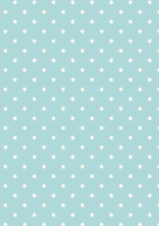 Where the Sky Dances Little Stars Ice Blue with Pearl Lewis and Irene Cotton Fabric LI-L66B
