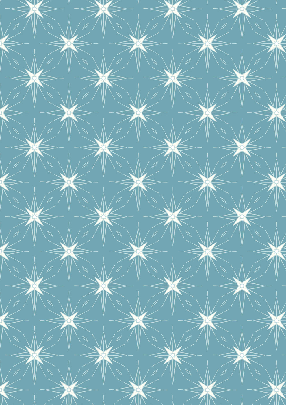 Where the Sky Dances North Star North Blue Pearl Lewis and Irene Cotton Fabric LI-L64A