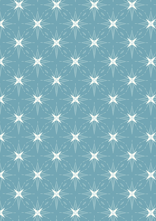 Where the Sky Dances North Star North Blue Pearl Lewis and Irene Cotton Fabric LI-L64A