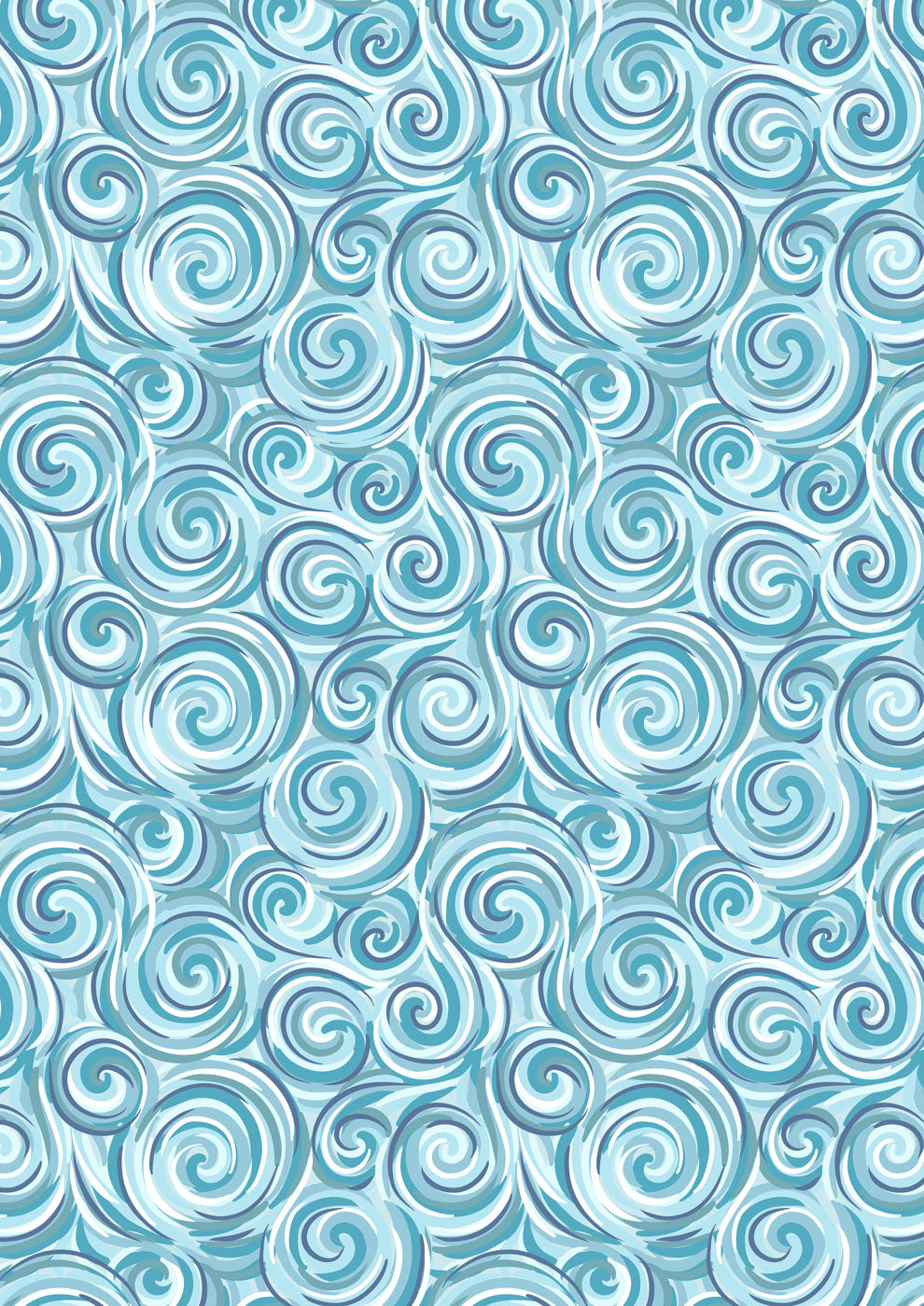 Where the Sky Dances Northern Lights Swirl Blue Pearl Lewis and Irene Cotton Fabric LI-L67C