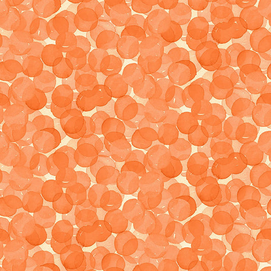 Whimsy Daisical II Dots Orange Keri Schneider Blank Quilting Cotton Fabric