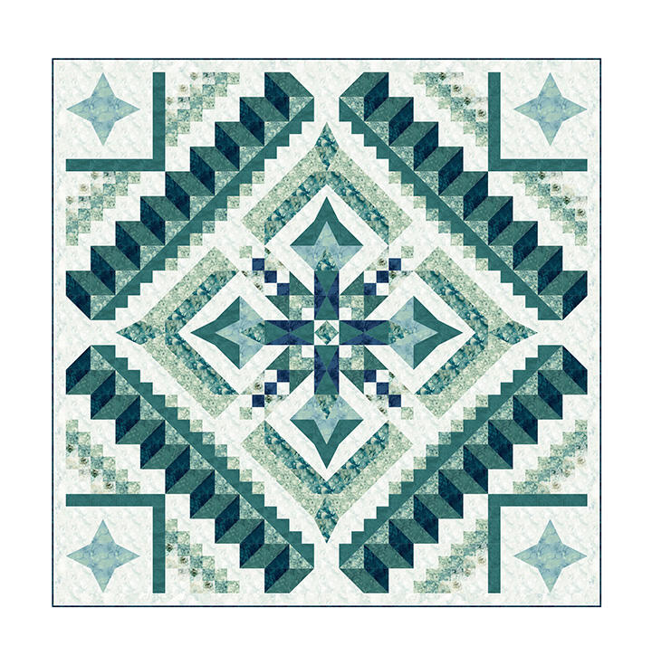 Whisper Above the Below Digital Quilt Top 88"x 88" Deborah Edwards and Melanie Samra Northcott Fabrics Cotton Fabric NC-DQ3619