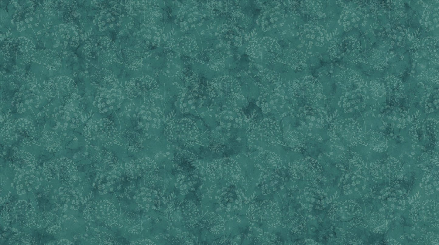 Whisper Flower Blender Teal Deborah Edwards and Melanie Samra Northcott Fabrics Cotton Fabric NC-DP28707-68