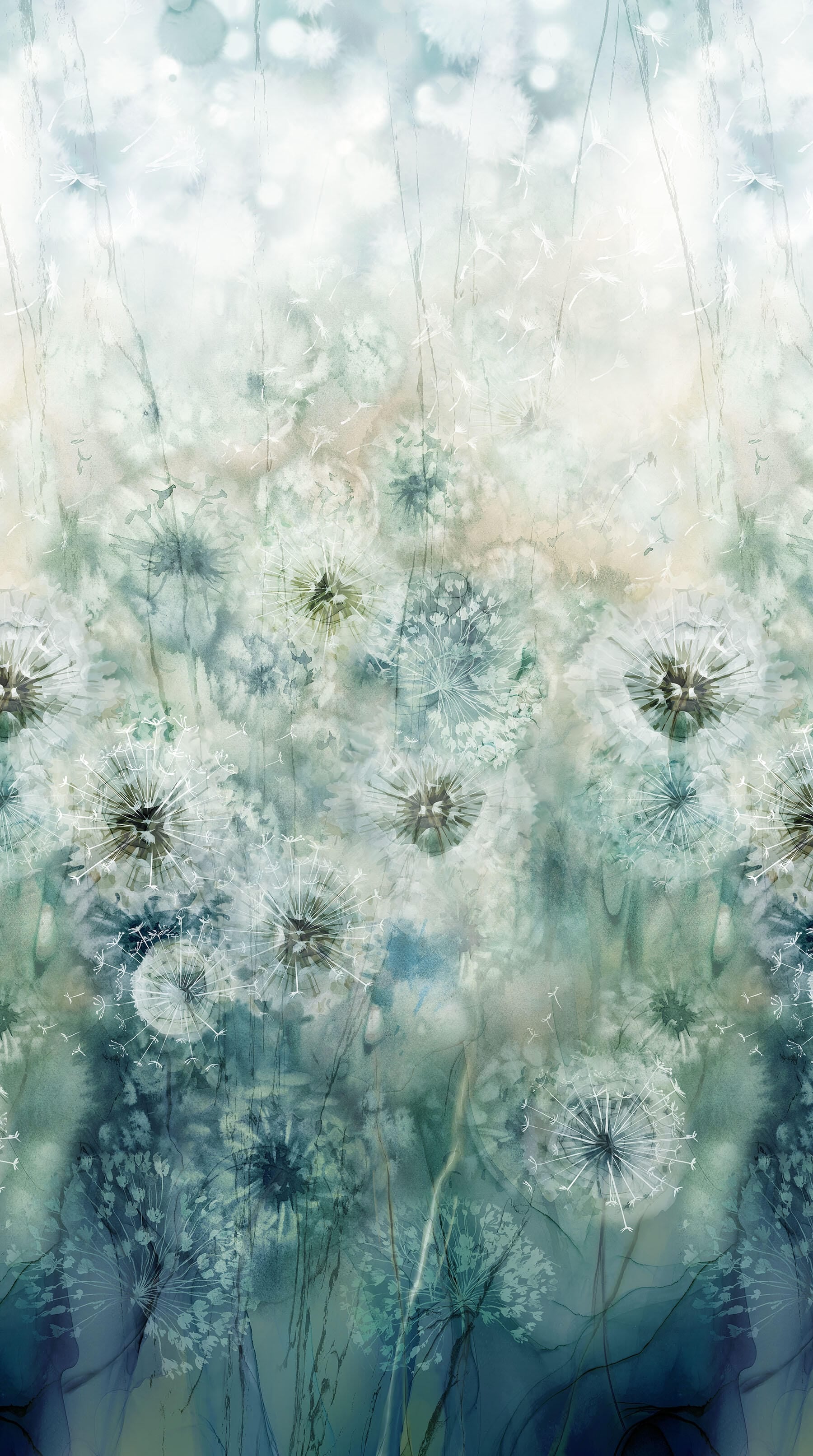 Whisper Full Width Border Teal Multi Deborah Edwards and Melanie Samra ...