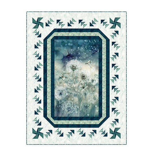 Whisper Gone to Seed Digital Quilt Top 54"x72" Dragonfly Design Studio Northcott Fabrics Cotton Fabric NC-DQ3618