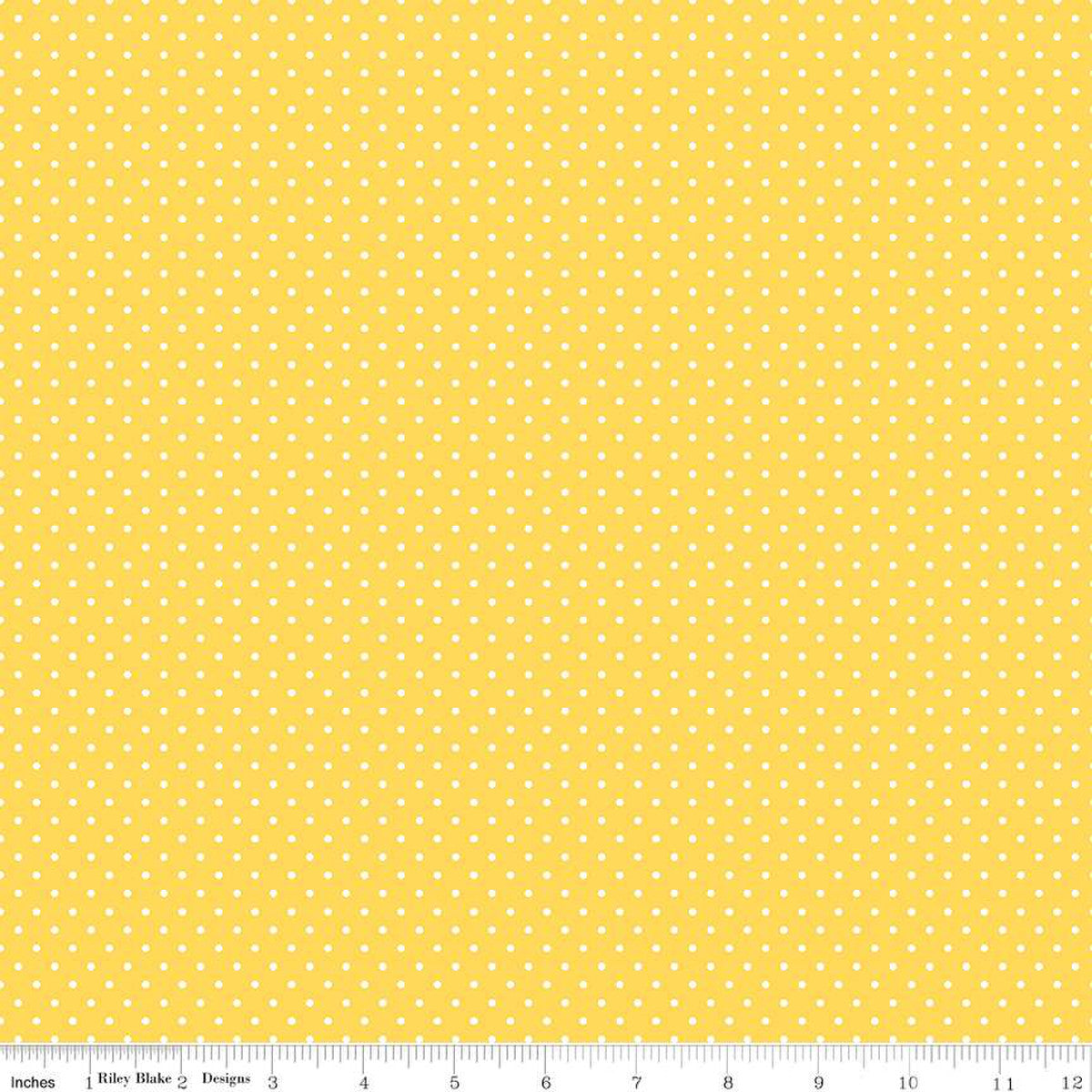 White Swiss Dots Yellow The RBD Designers Riley Blake Designs Cotton Fabric