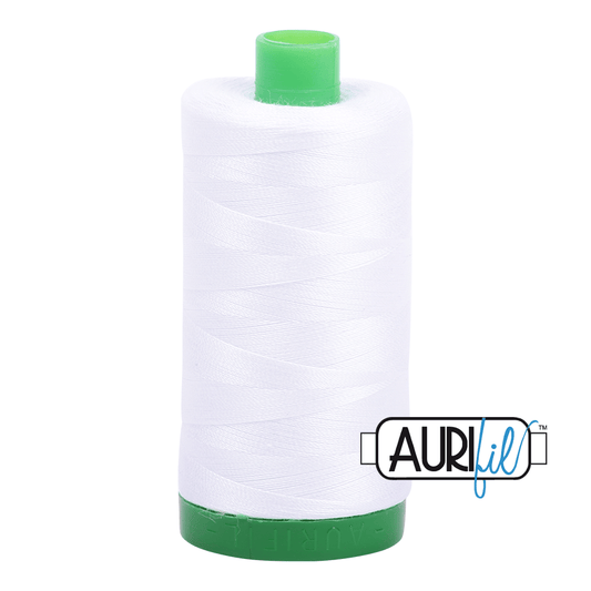 White 2024 Aurifil  40 wt 1094 yd Large Spool Aurifil  Cotton Quilting Thread AF-MK40SC6-2024