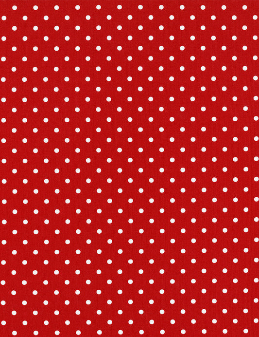 White dot Red 1_8 inch Dot Timeless Treasures Cotton Fabric