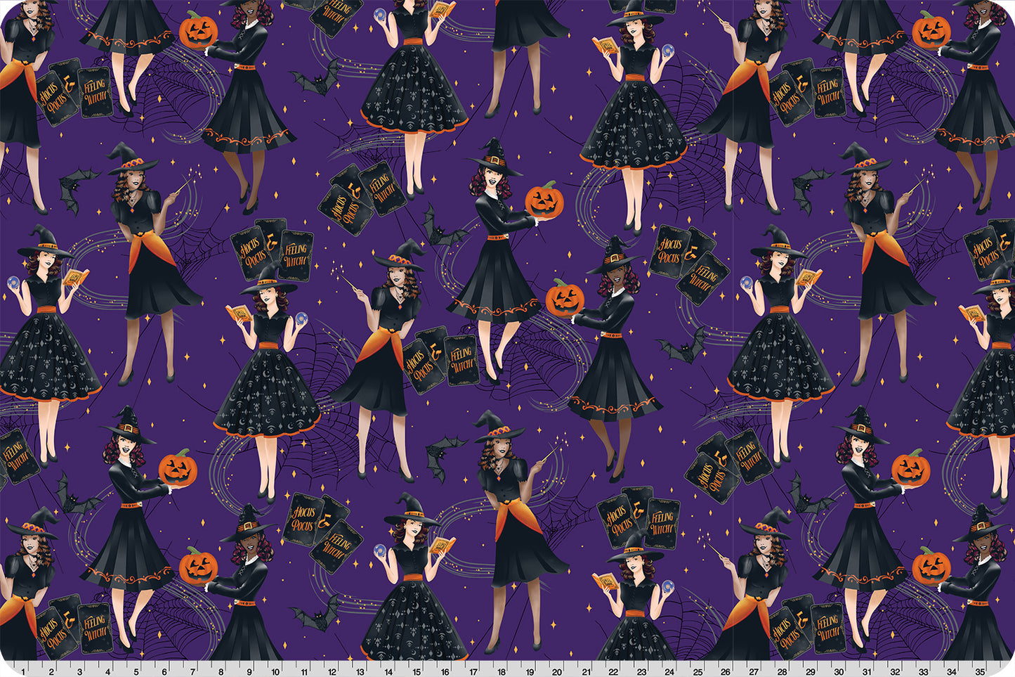 Wicked Charm Digital Cuddle Purple Velvet Shannon Fabrics Polyester Minky Fabric SF-DCWICKEDCHARM