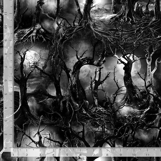 Wicked Creeped Dead Trees Spooky Timeless Treasures Cotton Fabric TT-WICKED-CD2763-SPOOKY