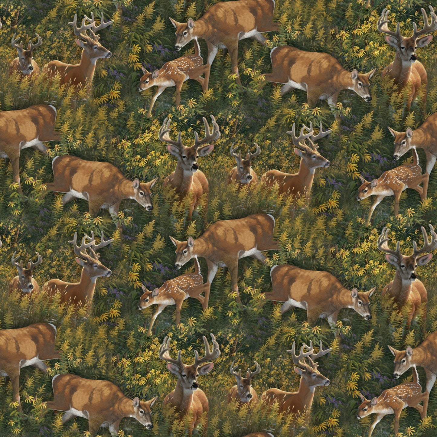 Wild Wings Feast the Valley Deer Coordinate Springs Creative Cotton Fabric