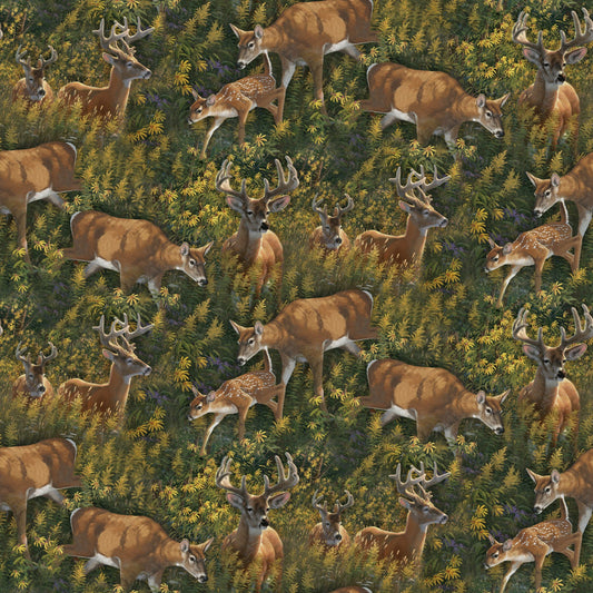 Wild Wings Feast the Valley Deer Coordinate Springs Creative Cotton Fabric