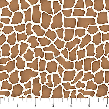 Wild One Giraffe Rust Brown Deborah Edwards Northcott Studio Cotton Fabric