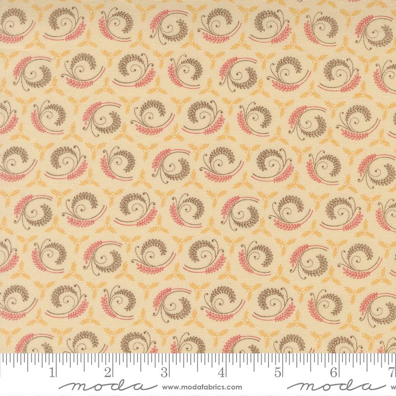 Wild Orchid Fern Fronds Vanilla Bean Blackbird Designs Moda Cotton Fabric MD-2773-11