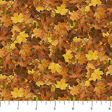 Naturescapes Wilderness Packed Leaves Greg Alexander Northcott Cotton Fabric