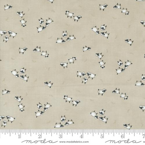 Willows Farm Sheeps In The Pasture Novelty Mushroom Grey Deb Strain Moda Fabrics Cotton Fabric