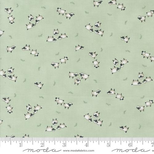 Willows Farm Sheeps In The Pasture Novelty Willow Lt.Green Deb Strain Moda Fabrics Cotton Fabric