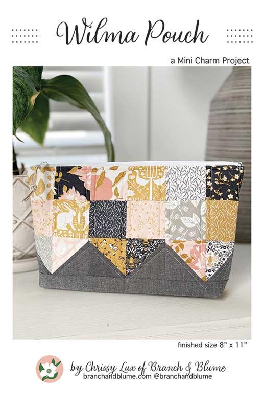 Wilma Pouch Bag Tote Pattern 8"x11" Chrissy Lux Branch & Blume BNB-2302